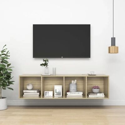 vidaXL Wandmontierter Fernsehtisch Sonoma Eiche 37x37x142,5 cm - Hifi Unit vidaXL Wandmontierter Fernsehtisch Sonoma Eiche 37x37x142,5 cm - Hifi Unit