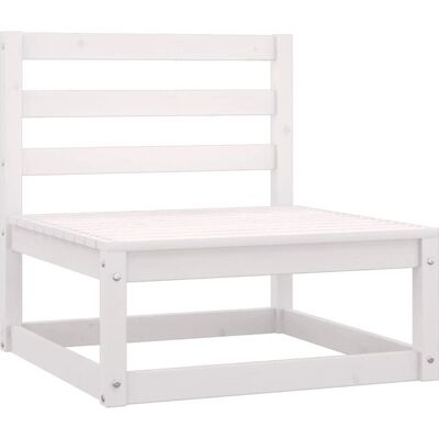 vidaXL Gartensofa Mittelsitz Weiß Massives Kiefernholz - Gartenmöbel vidaXL Gartensofa Mittelsitz Weiß Massives Kiefernholz - Gartenmöbel
