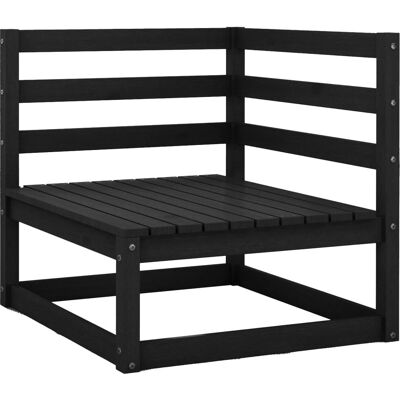 vidaXL tuinhoekbankenset - Massief dennenhout - Zwart vidaXL tuinhoekbankenset - Massief dennenhout - Zwart