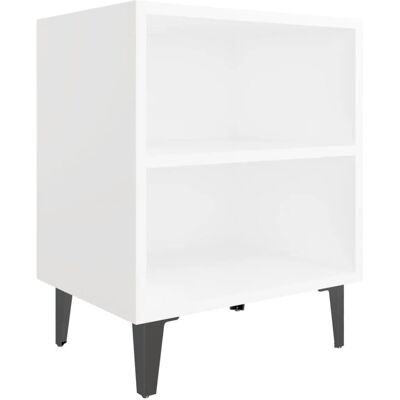 vidaXL 805797 Natbord - Industriel Stil Hvid vidaXL 805797 Natbord - Industriel Stil Hvid
