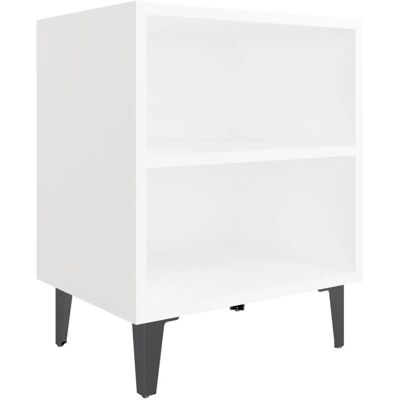 vidaXL 805798 Nachttisch - Industrielle Weiße Beistelltische Set von 2 vidaXL 805798 Nachttisch - Industrielle Weiße Beistelltische Set von 2