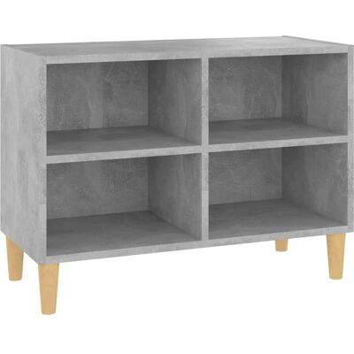vidaXL TV-kast met massieve houten poten betongrijs - TV kast vidaXL TV-kast met massieve houten poten betongrijs - TV kast