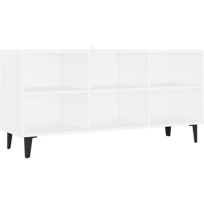 vidaXL Wit tv-meubel met metalen poten - 103,5x30x50 cm TV meubel vidaXL Wit tv-meubel met metalen poten - 103,5x30x50 cm TV meubel