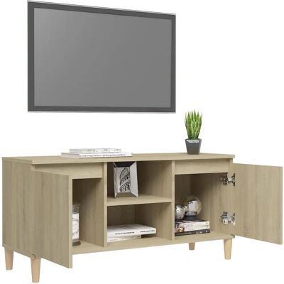 vidaXL Sonoma eg TV-skab med massive træben - TV-type vidaXL Sonoma eg TV-skab med massive træben - TV-type