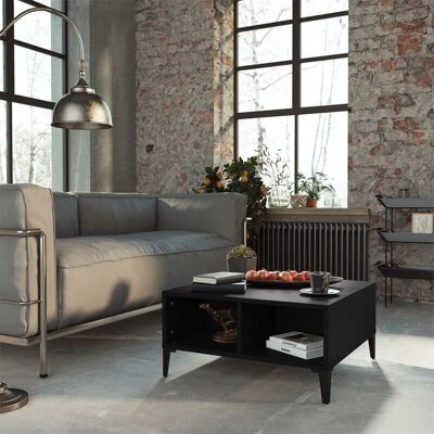 vidaXL Zwarte Engineered Wood Salontafel - Salontafel vidaXL Zwarte Engineered Wood Salontafel - Salontafel