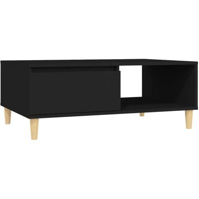 vidaXL Schwarzer Tisch aus technischem Holz - Couchtisch vidaXL Schwarzer Tisch aus technischem Holz - Couchtisch