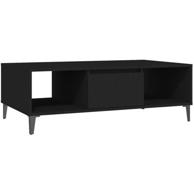 vidaXL 103,5x60x35 cm Schwarzer Couchtisch - Beistelltisch vidaXL 103,5x60x35 cm Schwarzer Couchtisch - Beistelltisch