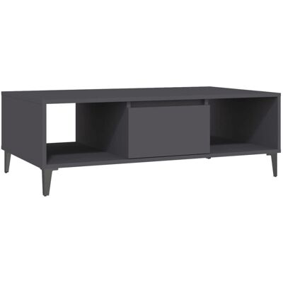 vidaXL 806024 Table de café en bois stratifié gris - Coffee Table - Publicité vidaXL 806024 Table de café en bois stratifié gris - Coffee Table - Publicité