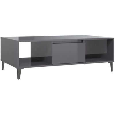 vidaXL 103,5x60x35 cm Grauer Couchtisch - Beistelltisch vidaXL 103,5x60x35 cm Grauer Couchtisch - Beistelltisch