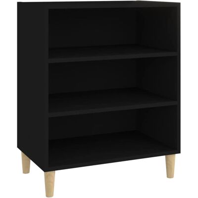 VidaXL Schwarzes Engineered-Holz Sideboard - Wohnzimmeraufbewahrung VidaXL Schwarzes Engineered-Holz Sideboard - Wohnzimmeraufbewahrung