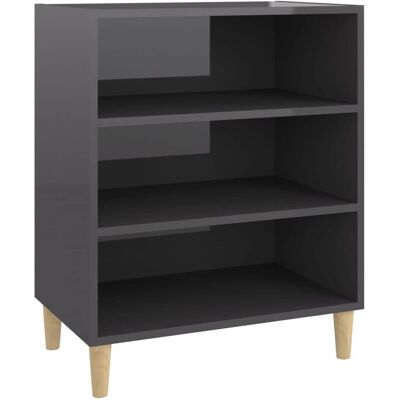 vidaXL 806057 Buffet Gris Brillant - Meuble de rangement - Publicité vidaXL 806057 Buffet Gris Brillant - Meuble de rangement - Publicité