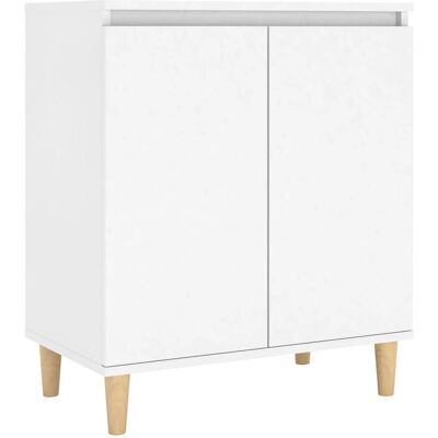 vidaXL Weiße Sideboard mit Massivholzboden - 60x35x70 cm - Stauraumschrank vidaXL Weiße Sideboard mit Massivholzboden - 60x35x70 cm - Stauraumschrank