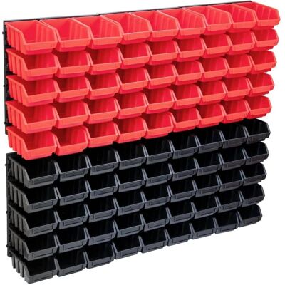 vidaXL 96-delig container set met wandpanelen - Opslagset vidaXL 96-delig container set met wandpanelen - Opslagset