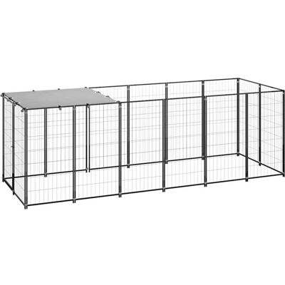 vidaXL Nova Stål Hundegård 330x110x110 cm - Sort vidaXL Nova Stål Hundegård 330x110x110 cm - Sort
