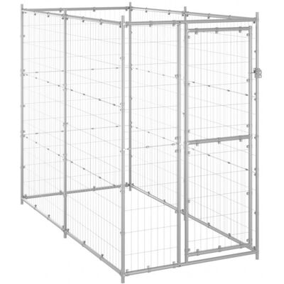 vidaXL Zewnętrzny kojec dla psa - Stal ocynkowana 110x220x180 cm - Trwały i bezpieczny vidaXL Zewnętrzny kojec dla psa - Stal ocynkowana 110x220x180 cm - Trwały i bezpieczny