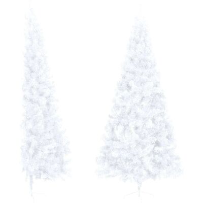 vidaXL Weiß PVC Halb-Weihnachtsbaum 240 cm - Weihnachtsbaum vidaXL Weiß PVC Halb-Weihnachtsbaum 240 cm - Weihnachtsbaum