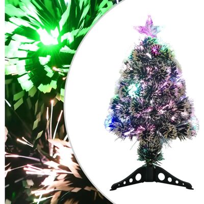 vidaXL Grüner und Weißer Fiberoptik-Weihnachtsbaum 64cm vidaXL Grüner und Weißer Fiberoptik-Weihnachtsbaum 64cm