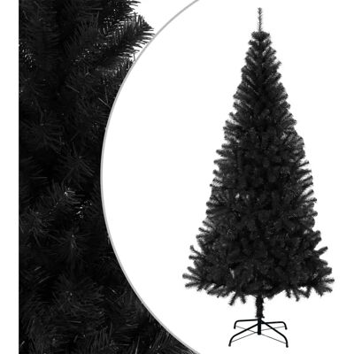 vidaXL Schwarzer 240cm PVC Weihnachtsbaum mit Ständer vidaXL Schwarzer 240cm PVC Weihnachtsbaum mit Ständer