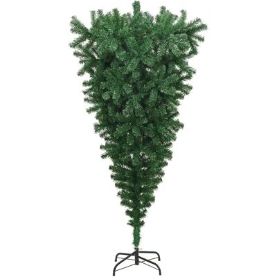 vidaXL Omgekeerde Kunstkerstboom met Voet Groen 180 cm - Kerstmis vidaXL Omgekeerde Kunstkerstboom met Voet Groen 180 cm - Kerstmis