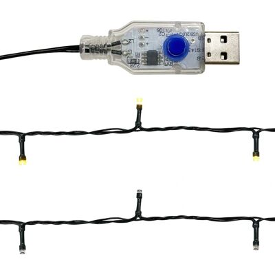 vidaXL Weihnachtsgirlande mit LED-Lichtern 5 m Gold - Weihnachtsgirlande vidaXL Weihnachtsgirlande mit LED-Lichtern 5 m Gold - Weihnachtsgirlande
