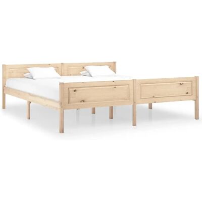 vidaXL Bettgestell - Massives Kiefernholz 180x200 cm - Bettart vidaXL Bettgestell - Massives Kiefernholz 180x200 cm - Bettart
