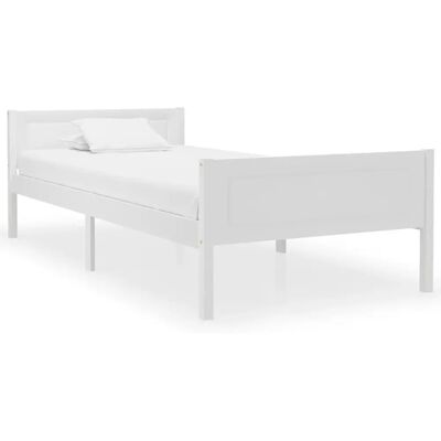 vidaXL 322104 Bedframe - Wit Modern Ondersteuning vidaXL 322104 Bedframe - Wit Modern Ondersteuning
