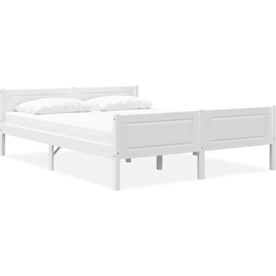 vidaXL 322106 Bed Frame - Modern Witte Houten Bedbodem vidaXL 322106 Bed Frame - Modern Witte Houten Bedbodem