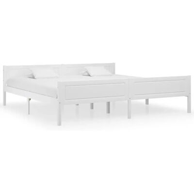 vidaXL 322109 Bed Frame Wit Massief Dennhout Modern vidaXL 322109 Bed Frame Wit Massief Dennhout Modern