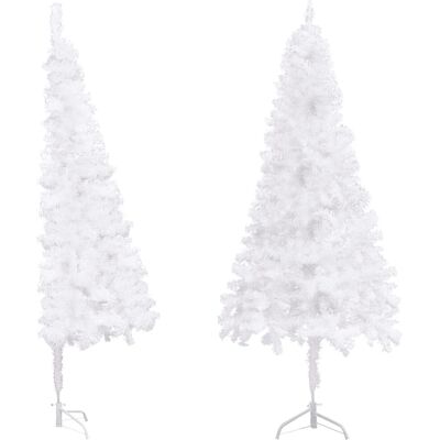 vidaXL Weißer Eck-Weihnachtsbaum - 240 cm - Weihnachtsbaum vidaXL Weißer Eck-Weihnachtsbaum - 240 cm - Weihnachtsbaum