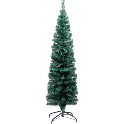 vidaXL Schlanker Kunstchristbaum mit Ständer Grün 120 cm PVC - Weihnachtsbaum vidaXL Schlanker Kunstchristbaum mit Ständer Grün 120 cm PVC - Weihnachtsbaum