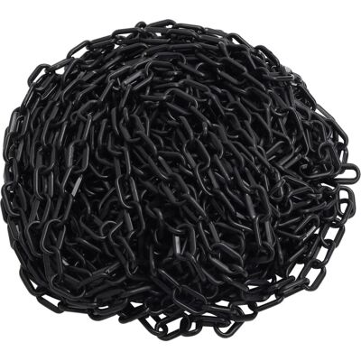 vidaXL Warnkette Schwarz Ø6 mm Kunststoff Außen Sicherheitskette - Sicherheitskette vidaXL Warnkette Schwarz Ø6 mm Kunststoff Außen Sicherheitskette - Sicherheitskette