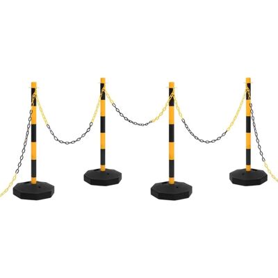 Ensemble de poteaux à chaîne vidaXL avec chaîne en plastique de 10 m - Signaux de sécurité routière Ensemble de poteaux à chaîne vidaXL avec chaîne en plastique de 10 m - Signaux de sécurité routière