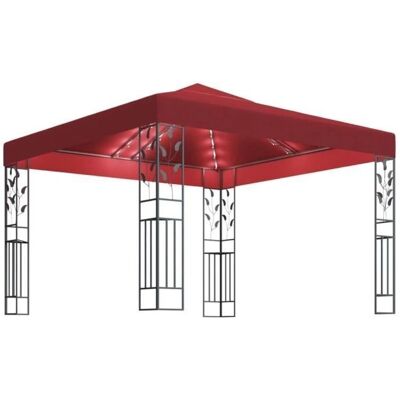 vidaXL Ogródowa altana z LED-świetlówką 3x3 m czerwone wino vidaXL Ogródowa altana z LED-świetlówką 3x3 m czerwone wino