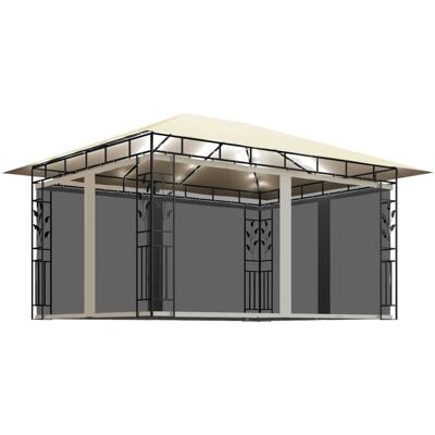 vidaXL Paviljoen met Insectennet & LED-Lichtketting - Tuinoverkapping vidaXL Paviljoen met Insectennet & LED-Lichtketting - Tuinoverkapping