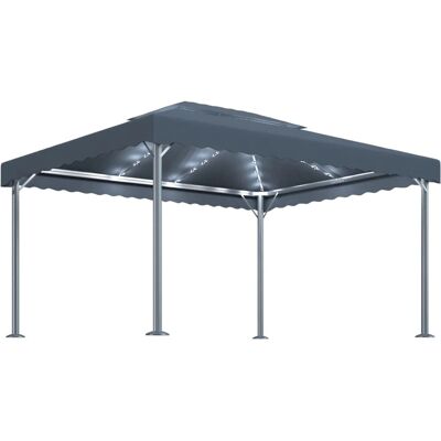 vidaXL Aluminium Gazebo z oświetleniem LED - Altana ogrodowa vidaXL Aluminium Gazebo z oświetleniem LED - Altana ogrodowa