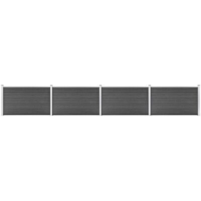 vidaXL Zaun-Set WPC 699x105 cm Schwarz vidaXL Zaun-Set WPC 699x105 cm Schwarz