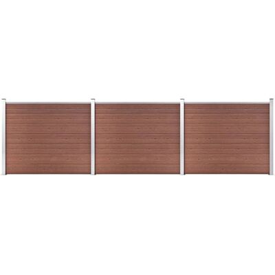 vidaXL Zaunpaneel-Set WPC 526x146 cm Braun - Zaunpaneel-Set vidaXL Zaunpaneel-Set WPC 526x146 cm Braun - Zaunpaneel-Set