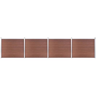 vidaXL Juego de paneles de valla WPC 699x146 cm Marrón - Juego de paneles vidaXL Juego de paneles de valla WPC 699x146 cm Marrón - Juego de paneles