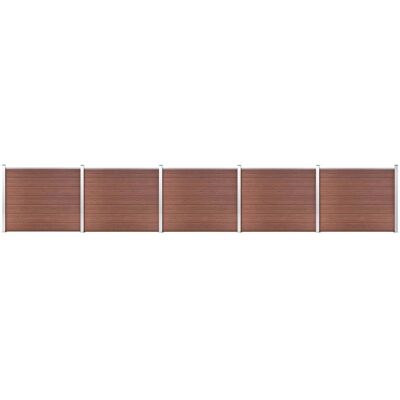 vidaXL Zaunpaneel-Set WPC 872x146 cm Braun - Zaunpaneel-Set vidaXL Zaunpaneel-Set WPC 872x146 cm Braun - Zaunpaneel-Set