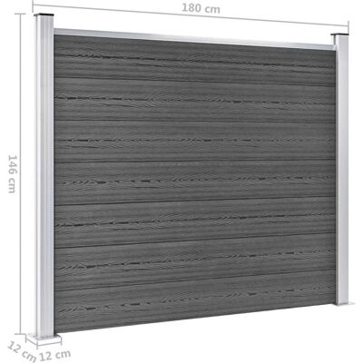 ALTRO Sort WPC Bærdesæt - Modular Haveafskærmning ALTRO Sort WPC Bærdesæt - Modular Haveafskærmning