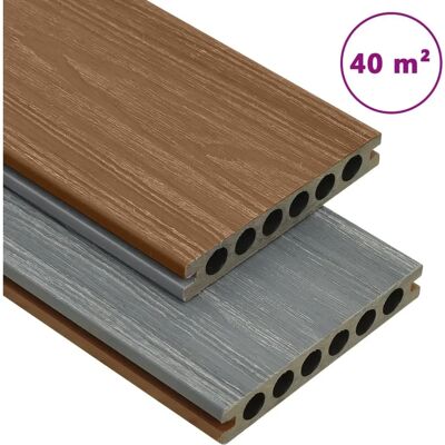 vidaXL WPC Terrassendielen - Braun/Grau 40 m² vidaXL WPC Terrassendielen - Braun/Grau 40 m²