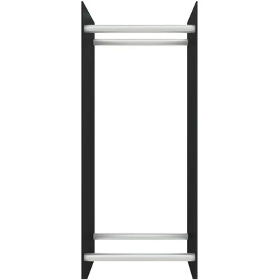 Support à bois noir 40x35x100 cm en verre trempé vidaXL - Porte-bûches - Publicité Support à bois noir 40x35x100 cm en verre trempé vidaXL - Porte-bûches - Publicité