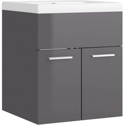vidaXL Badeværelsesmøbel-Set - Model 3070846 - Moderne Grå Finish vidaXL Badeværelsesmøbel-Set - Model 3070846 - Moderne Grå Finish