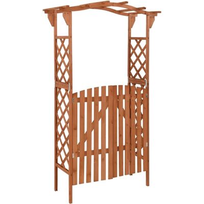 vidaXL Pérgola avec porte en bois massif d'épicéa 116x40x204 cm - Arche de jardin en bois - Publicité vidaXL Pérgola avec porte en bois massif d'épicéa 116x40x204 cm - Arche de jardin en bois - Publicité