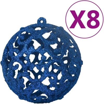 Ensemble de boules de Noël bleues vidaXL - 100 pièces décorations plastiques - Publicité Ensemble de boules de Noël bleues vidaXL - 100 pièces décorations plastiques - Publicité