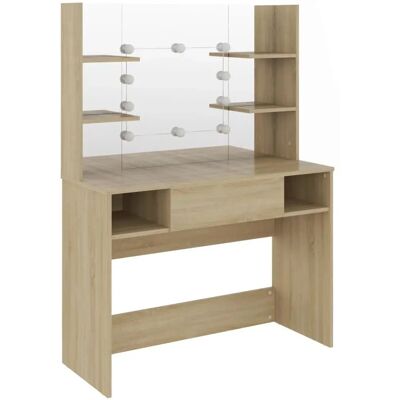 Ensemble coiffeuse MDF chêne vidaXL - Mobilier moderne pour chambre - Publicité Ensemble coiffeuse MDF chêne vidaXL - Mobilier moderne pour chambre - Publicité
