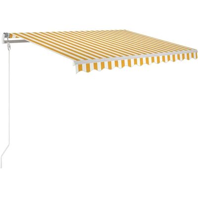 MAISONCHIC - Retraktive Markise 350x250cm Gelb Weiß - Sonnenschutz MAISONCHIC - Retraktive Markise 350x250cm Gelb Weiß - Sonnenschutz