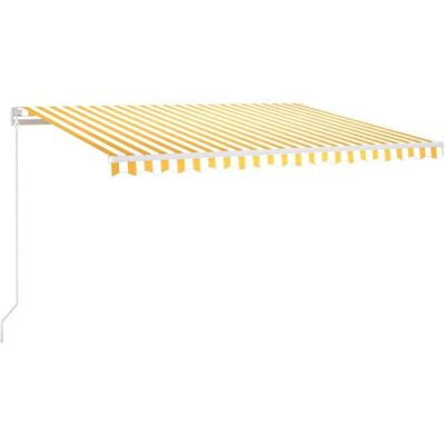 Maisonchic - Retractable Awning - Yellow White - 400x350 cm Maisonchic - Retractable Awning - Yellow White - 400x350 cm