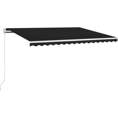 Maisonchic - Retraktive manuelle Markise Grau 400x350 cm - Sonnenschutz Maisonchic - Retraktive manuelle Markise Grau 400x350 cm - Sonnenschutz
