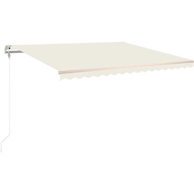 vidaXL Automatische Uitrollende Markies - 400x350 cm, Crème, Aluminium Frame vidaXL Automatische Uitrollende Markies - 400x350 cm, Crème, Aluminium Frame